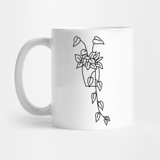 Hangplant Philodendron Scandens Lines Mug